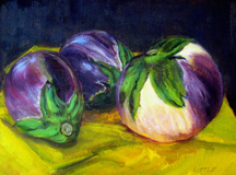 Three Eggplants